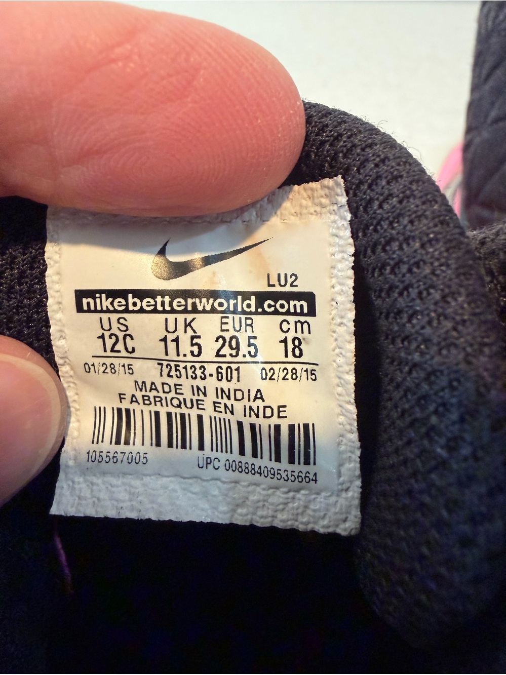 Pink Nike High tops size 12c - Picture 9 of 9